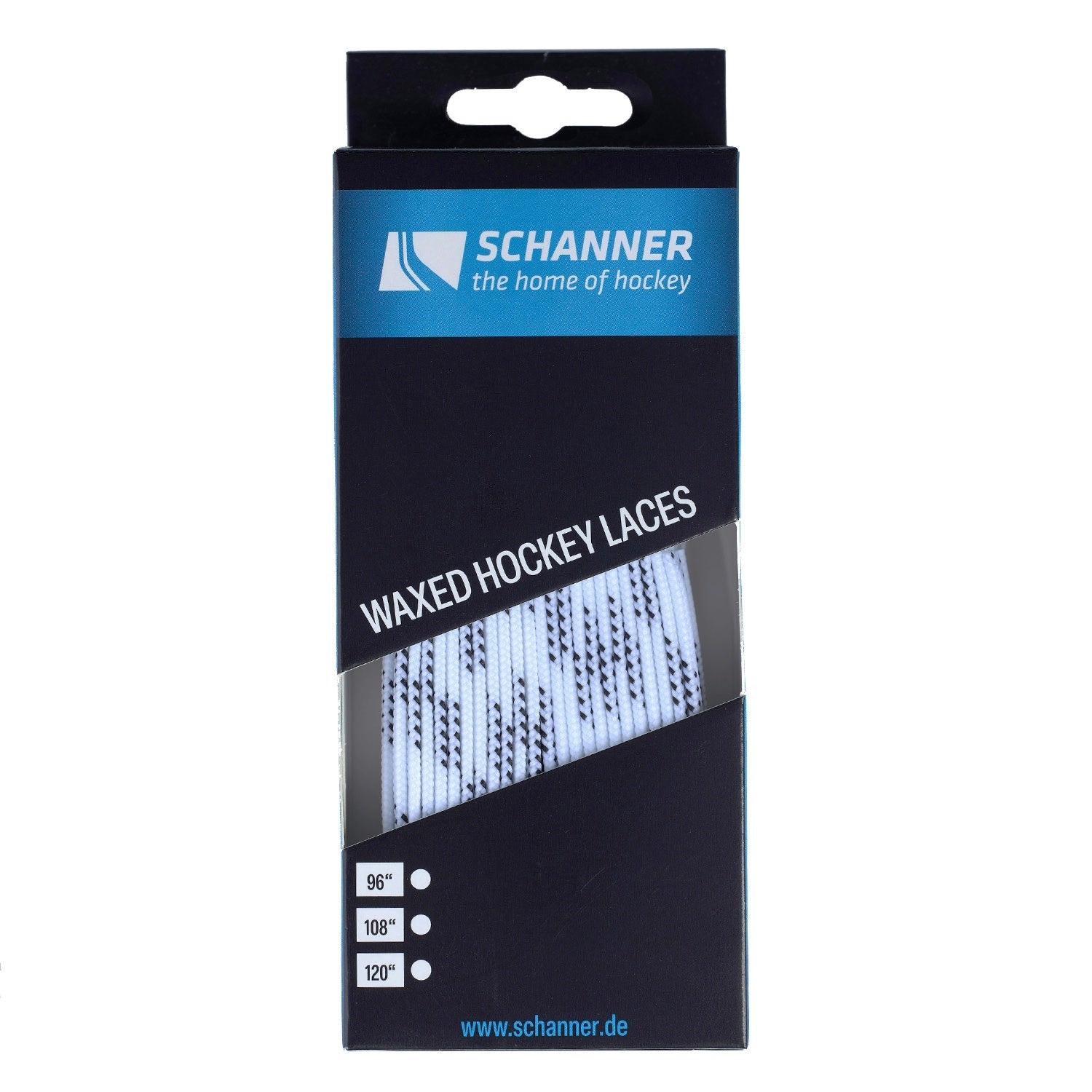 Schanner Schlittschuh Schnürsenkel Eishockey gewachst weiß 72-130 Zoll